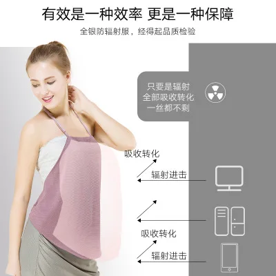 Pregnant women's clothing: a substitute anti radiation suit, belly pocket, all silver fiber, inner protective suit, summer suit