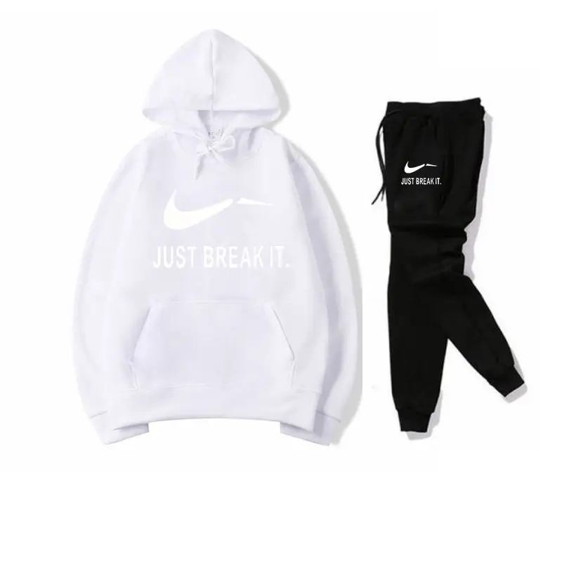 

New 2019 Brand Tracksuit Men Thermal Men Sportswear Sets Fleece Thick Hoodie+Pants Sporting Suit Casual Sweatshirts Sport Suit