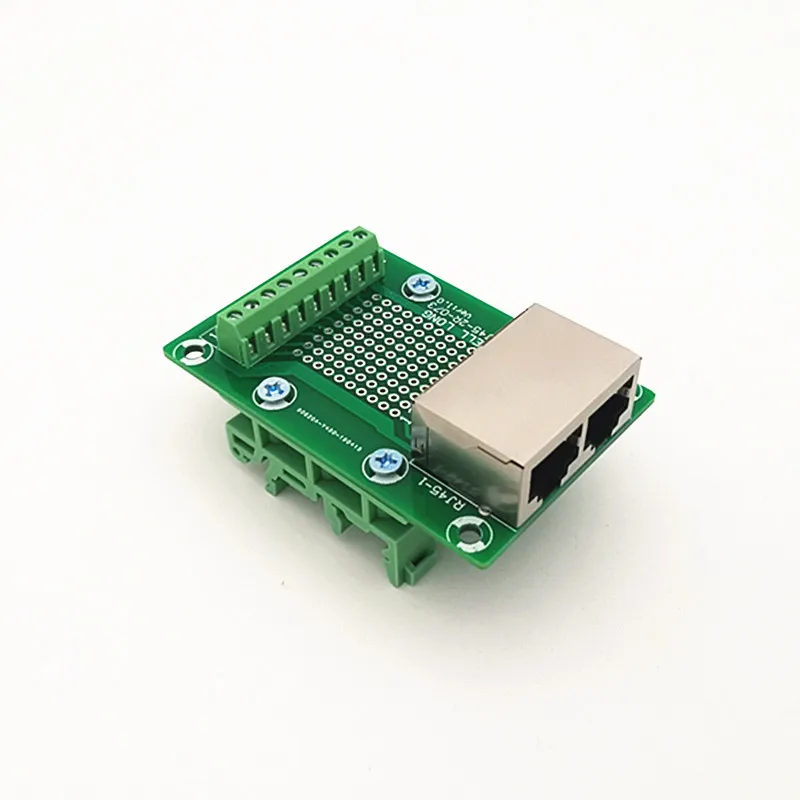 RJ45 8P8C под прямым углом Jack2-Way бусина Breakout Board, клеммный блок, разъем