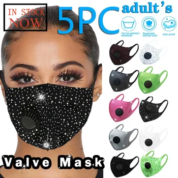 

5pc Diamond Breathable Mouth Mask Unisex Face Protection Mask Reusable Washable Mascarilla Reutilizable Mondkapjes mask for face