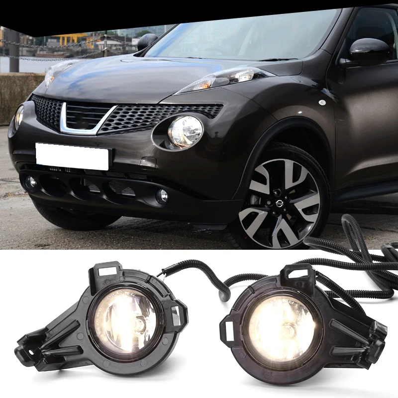 Pair Halogen Fog Light Cover Lamp Assembly With Bulb Cable & Switch For Nissan Juke 2011-14 Accessories |