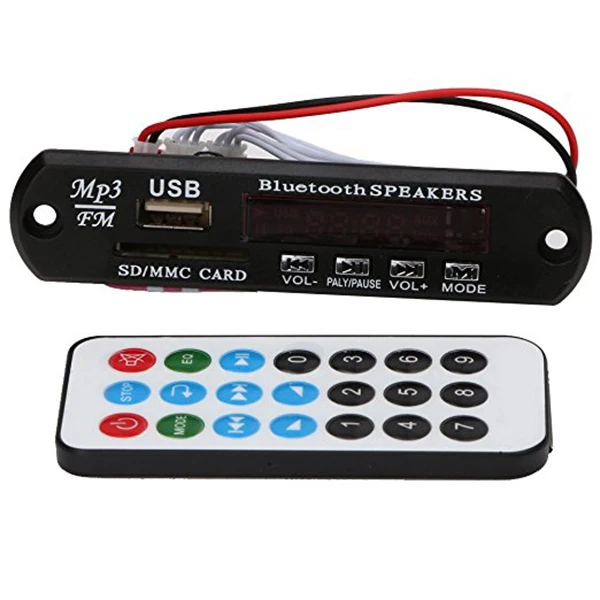 Автомобильный аудио Bluetooth USB SD TF MP3 WMA декодер доска 12 В беспроводной аудио модуль аудио плеер модуль WMA доска динамик
