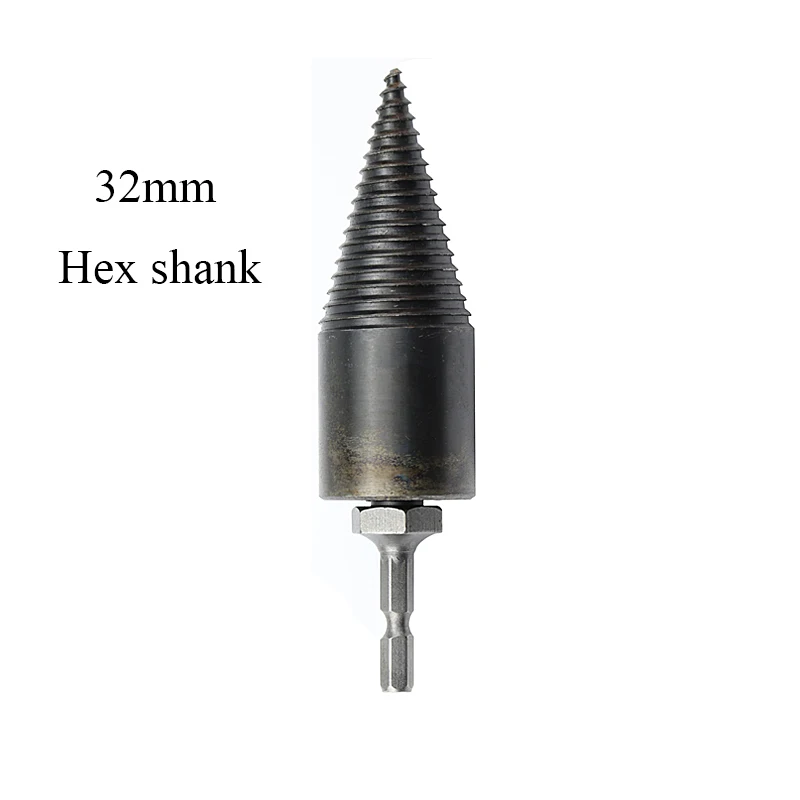 32mm Hexagonal 1 шт Высокое Скорость спиральное сверло дровокольный станок винт конусов расщепления бита сверла по дереву 32/42 мм круглой формы с шестигранной головкой для деревообработки - Диаметр отверстия: 32mm Hexagonal