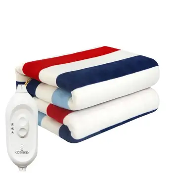 

150*70/120cm Household Flannel Electric Blanket Heater Single Adjustable Stripe Waterproof Heated Blanket