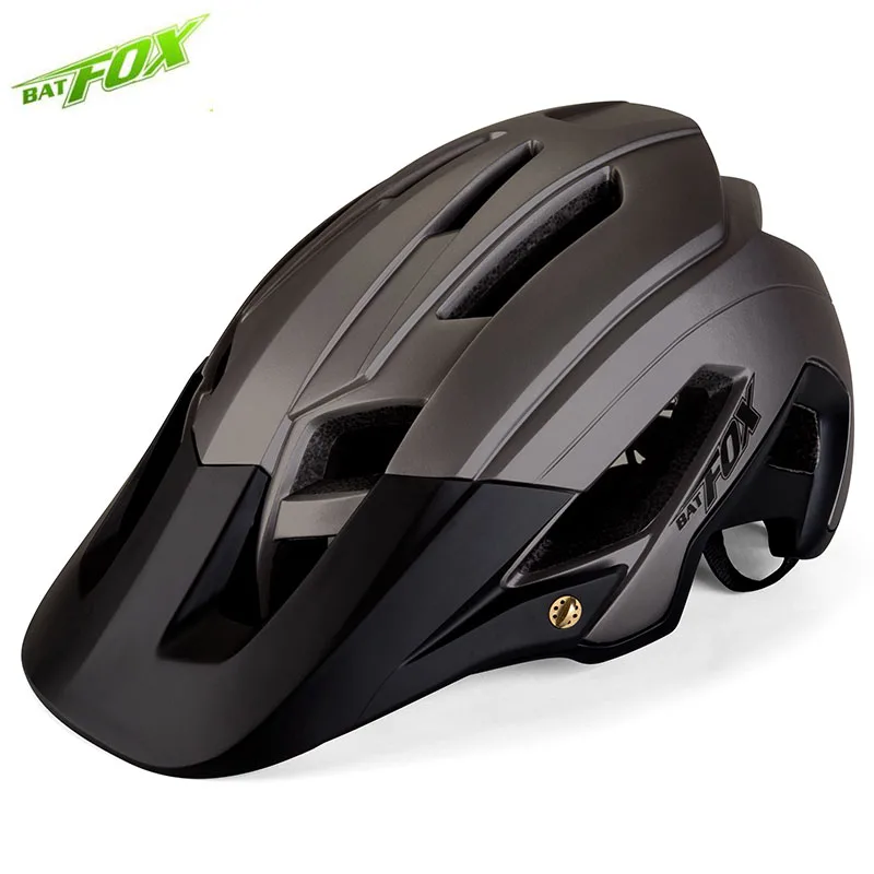 BATFOX велосипедный шлем casco bicicleta hombre велосипедный шлем горный велосипед дорожный защитный шлем цельная форма Сверхлегкий EPS+ PC чехол - Цвет: black