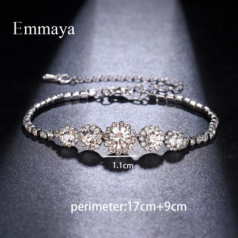 Emmaya модный статусный браслет в форме цветка AAA кубический циркон Элегантные украшения дамы и женщины в новых модных вечерние подарки