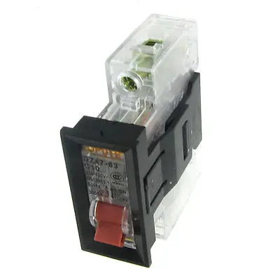 AC 230V 400V 10A 1P Прозрачный миниатюрный выключатель с монтажным кронштейном