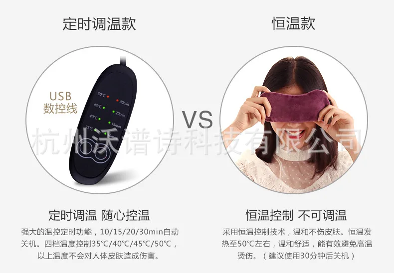 Manufacturers Direct Selling Wholesale chang zhi USB Steam Eyeshade Hot Compress Ice Pack Protection Eye Patch Cartoon Pajama Sl