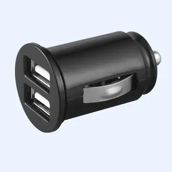 

40*20 mm(L*D) Ultra Compact Mini Automobile Mini Universal Dual USB Double Port 5V 2.1A Car Charger for Mobile Phone / Pad / Mp3