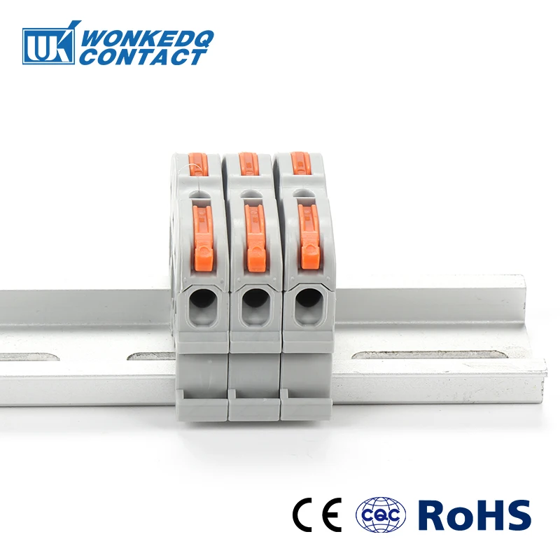 Din Rail терминал для соединения проводов блок PCT-211 быстрая проводка компактный стыковой проводник Быстрый Кабельный соединитель-проводник 10 шт