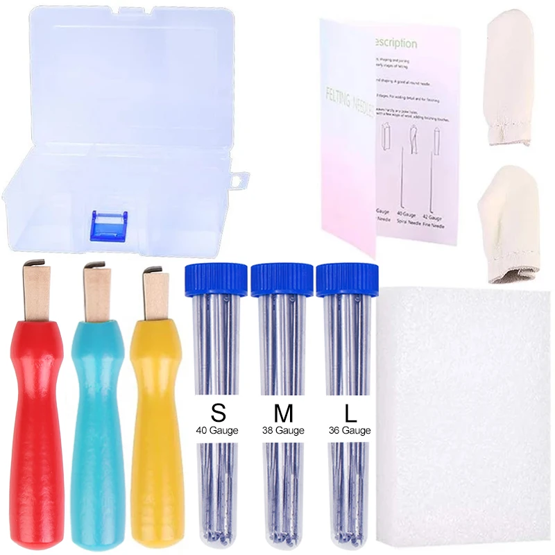 

LMDZ 60 Pcs Felt Needle Tool Felting Needles Kits Felting Starter Kit Felting DIY Supplies Wool Felt Pocked Needles Felt Tool