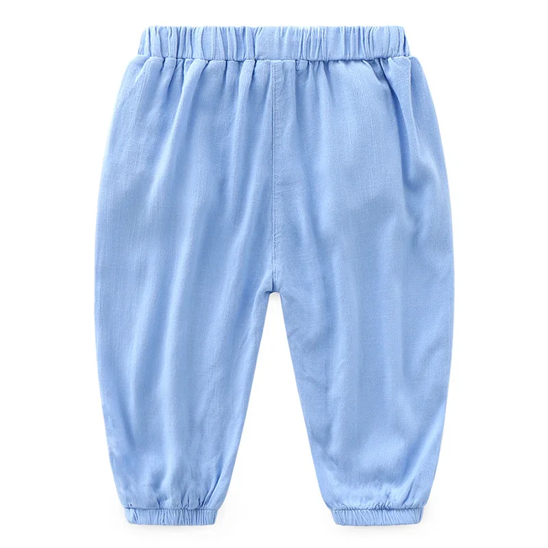 Summer Korean-style Boutique Childrenswear BOY'S CHILDREN'S Embroidery Cartoon Boy Artificial Cotton Anti Mosquito Pants La