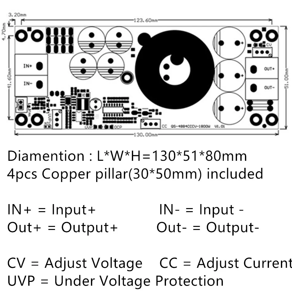 Alimentation du convertisseur Boost DC-DC, Module élévateur, tension  réglable en continu, 10-32V à 60-97V, 10 - Cdiscount Bricolage