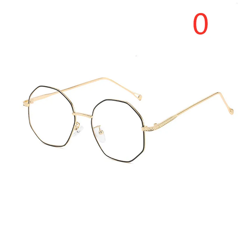 GN6 Golden black GLTREE простые очки оправа полигоны плоская близорукость оптическое Зеркало Металл Женщины/оправа для мужских очков отправить линзы для близорукости-1,0-4,0 GN6 - Цвет оправы: GN6 Golden black