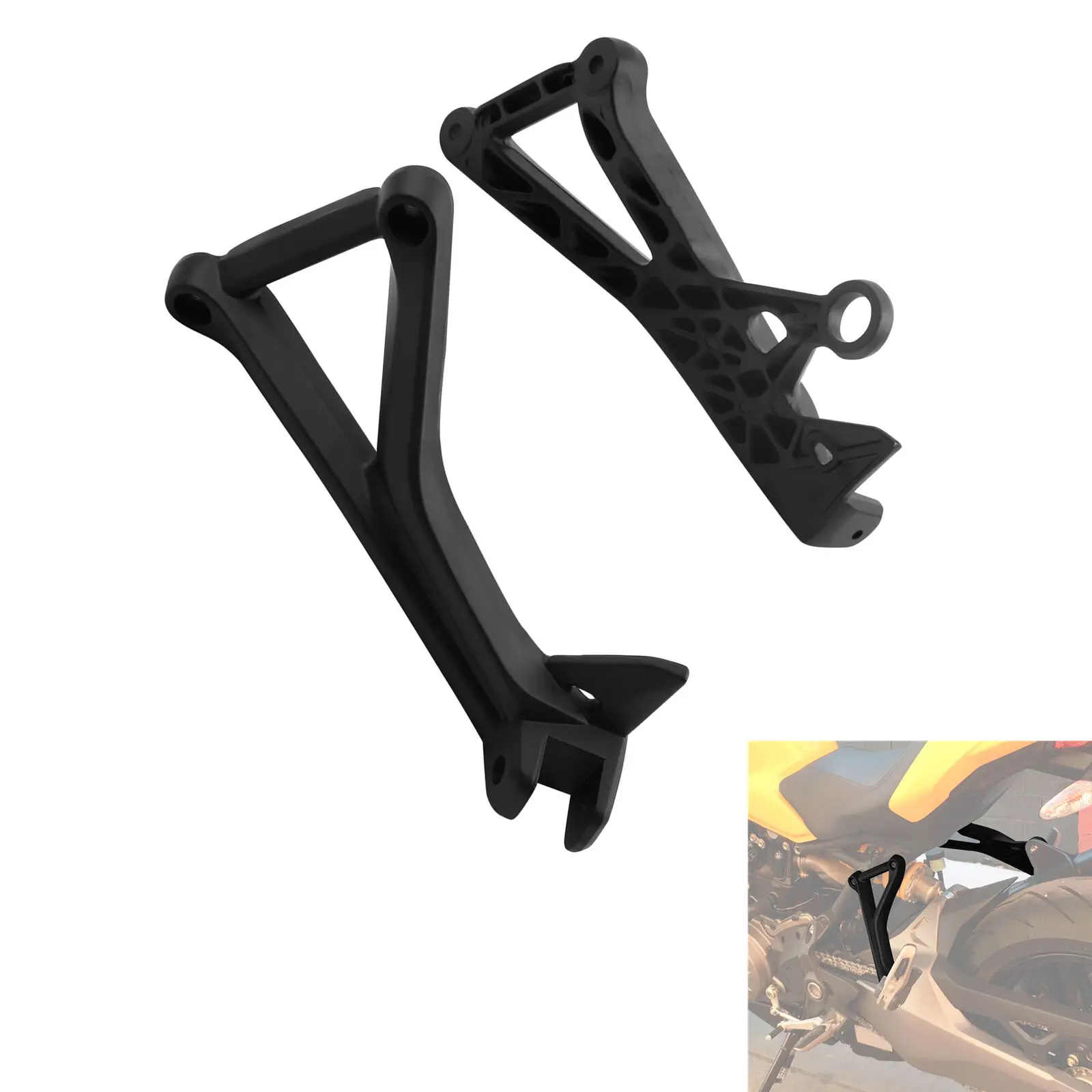 

Motorcycle Aluminum Rear Passenger Footpegs Pedal Bracket For Ducati Monster 821 Dark 20-2021 Stealth 1200 25° Anniversar 2019