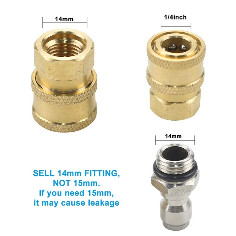 Pressure Washer Adapter Set,1/4 Inch Quick Disconnect Kit With 10 Pack O-Ring.5000 Psi