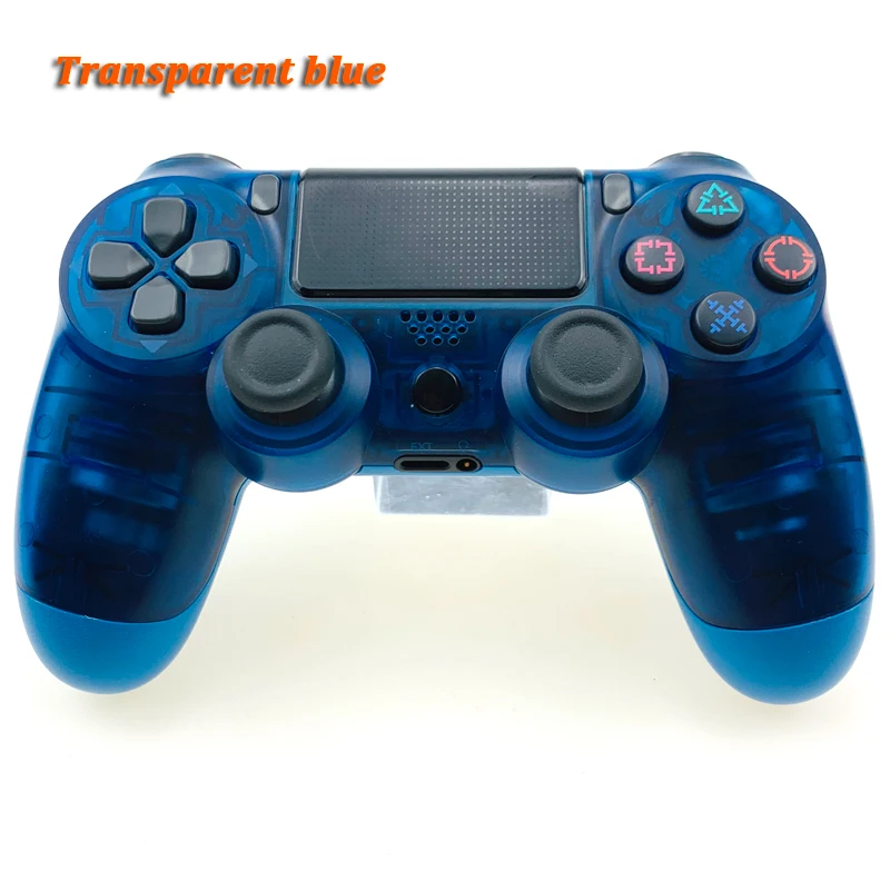 Для беспроводного геймпада контроллер для Playstation Dualshock PS4 4 Bluetooth джойстик геймпады для PS4/PS4 Pro Silm PS3 PC Игры - Цвет: Transparent Blue