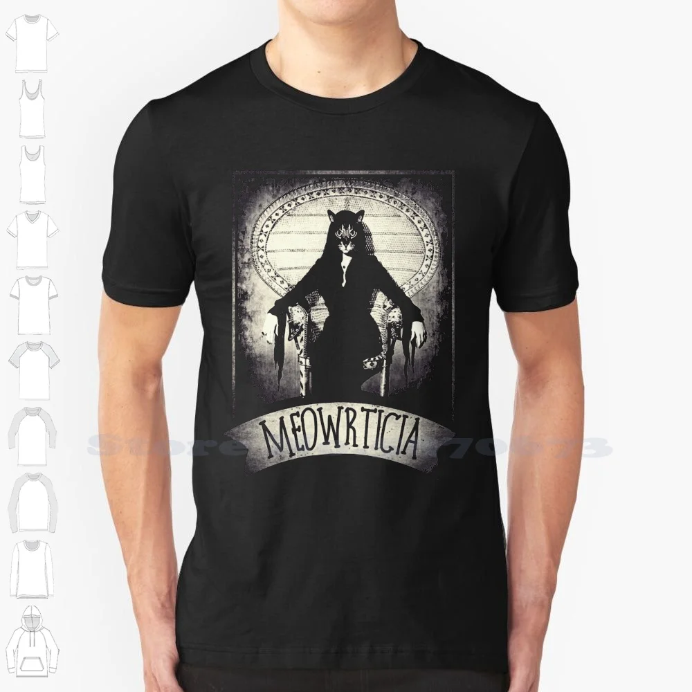 Meowrticia Maglietta Divertente Estiva Per Uomo Donna Originale Meowrticia Morticia Addams Bobbyg Morticia Addams Morticia Addams Art
