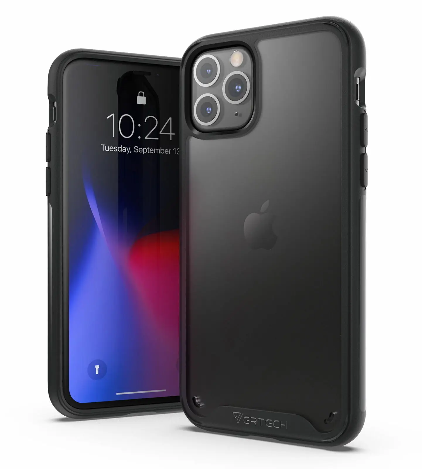 Black VERTECH iPhone 11 Pro Max чехол Гибридный противоударный тонкий жесткий чехол Прозрачная защитная задняя крышка и защита экрана iPhone11 - Цвет: Black