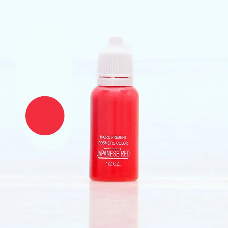 Japanse red Высокое качество, цветной Перманентный макияж, чернила для бровей, губ, линия для глаз, цвет татуировки, микроблейдинг, пигмент для бровей, татуировки, цветные чернила - Цвет: Japanse red