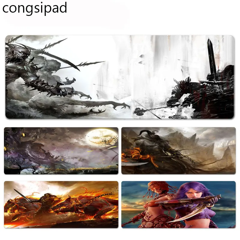 New Designs Guild Wars Large Mouse pad PC Computer mat Size for 300x800x2mm and 300x900x2mm Mousepad