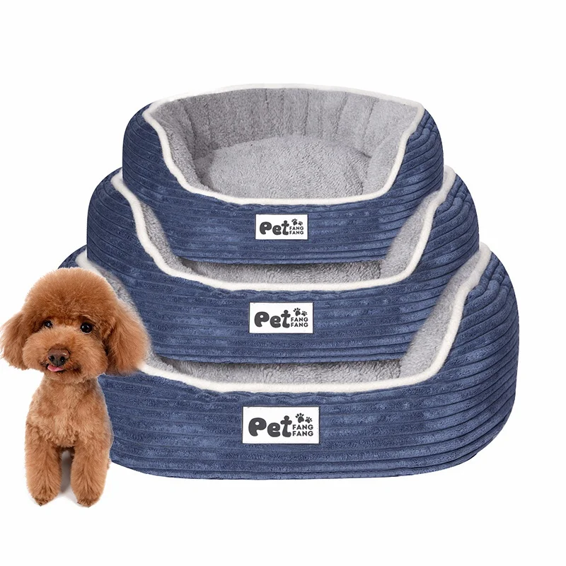 Зимний диван для собаки теплая кровать питомца щенка котенка пушистый коврик