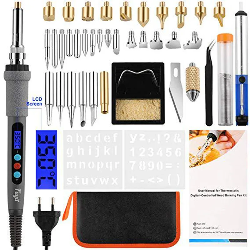 Digital Carving Soldering Iron Set Constant Temperature Electric Soldering Iron Suite Thermostat with Numbers Soldering Iron Kit
