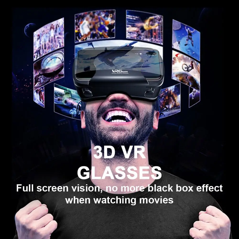 Empfohlen dXCil 5~7inch VRG Pro 3D VR Glasses Virtual Reality Full Screen Visual Wide Angle VR Glasses Box For 5 to 7 inch Smartphone Eyeglasses