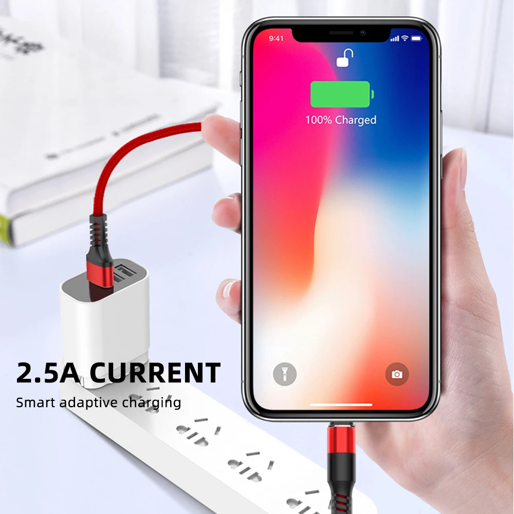 FDBRO 3 в 1, кабель Micro USB, зарядный кабель, телефонный кабель для iPhone XR 7, samsung, huawei, usb-кабель 3A, кабель USB type-C