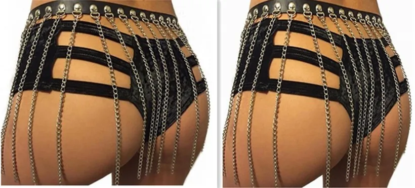 COLEMJE кожаный жгут цепи Связывание цепной ремень на талию украшения для живота, для тела карнавальный наряд украшение с зажимом пляжные летние аксессуары
