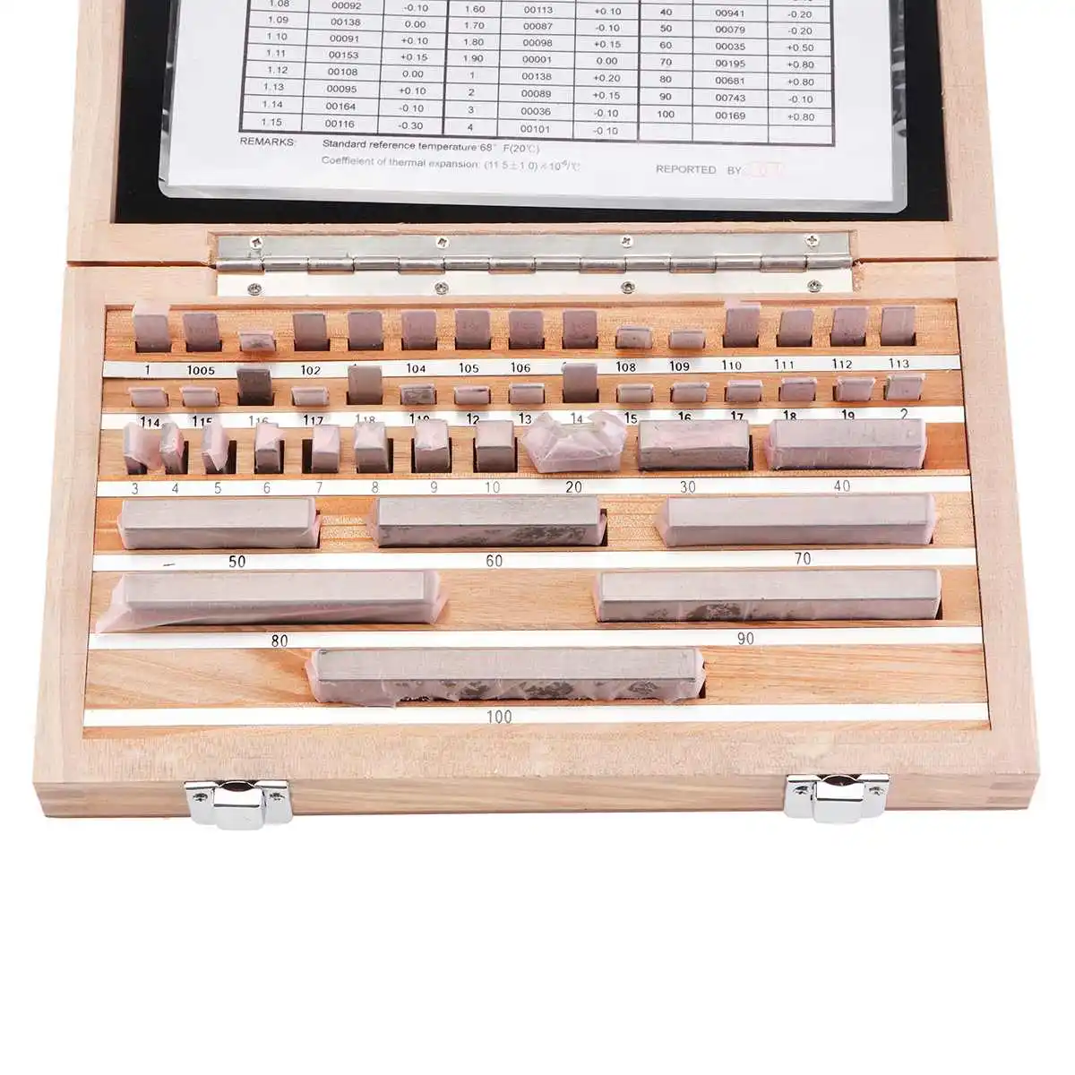 

47Pcs/Set Steel Metric Gage Block Grade 1 Slip Jo Blocks 800HV Hardness 1-100mm Measure Tools Manufactured Parallel Pad Steel