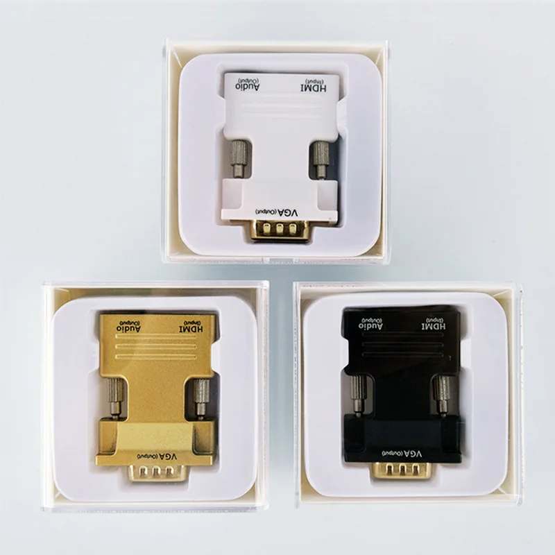 HDM к VGA кабель с аудио HDMI конвертер компьютер HDMI Женский к VGA Мужской адаптер 1080P