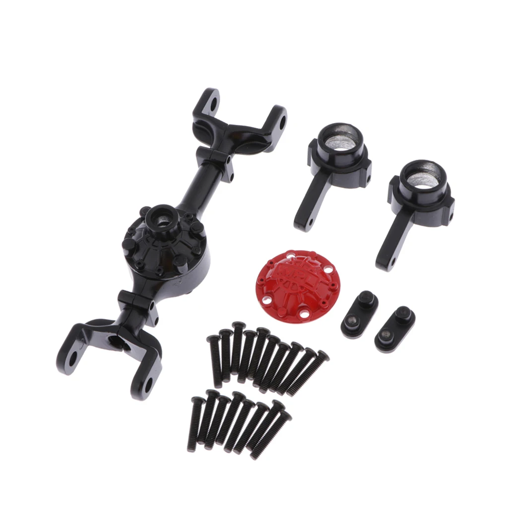 RC Hobby Truck Accessories Front Axle Housing Assembly Kit with 2x Steering Knuckle for WPL, JJRC 1:16 Military Truck