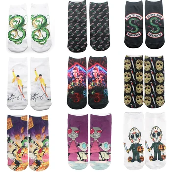 

20pair/lot Cartoon anime cosplay kawaii Printed Women Men low/short Socks Ankle Socks Kawaii party favor kids gift E17