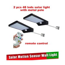 2/4pcs LED Solar Light outdoor lighting of garden security lamp spotlights waterproof Street wall Light solar panels with Motion
