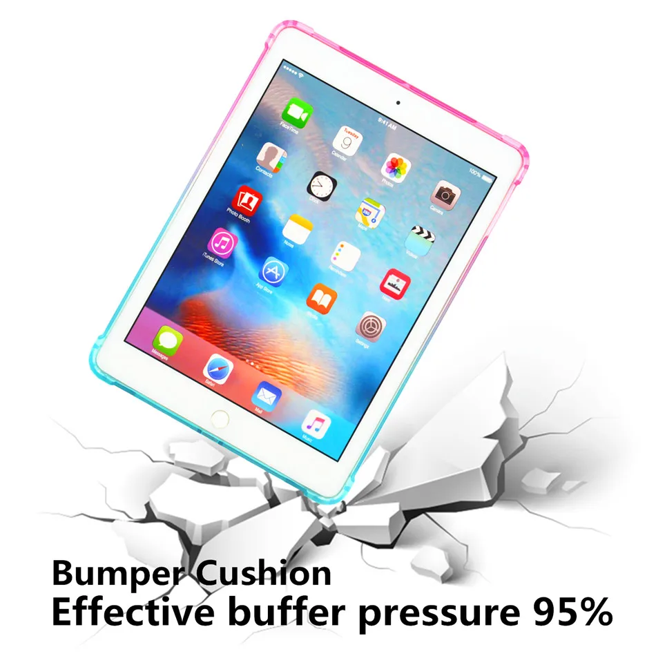 Для iPad 10,2 Funda чехол для Apple iPad 7th Gen iPad Air 3 iPad Pro 10,5 Чехол Мягкий ТПУ Силиконовый противоударный чехол