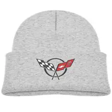 Kids Corvette and Chevrolet Sports Car Beanie Hats Cute Warm Adjustable Caps for Boys&Girls
