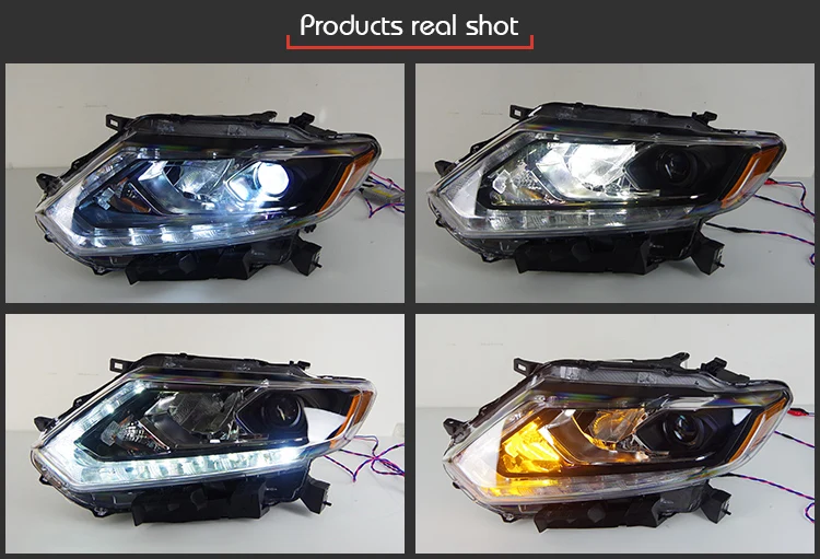 Головной фонарь для автомобиля Nissan X-trail- Rouge головной светильник s противотуманный светильник s дневной ходовой светильник DRL H7 светодиодный Биксеноновая лампа автомобильные аксессуары