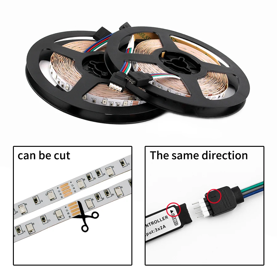 5 в USB Светодиодная лента RGB 2835 ТВ задний светильник 50 см 1 2 3 4 5 м светодиодный светильник с ИК-управлением для настольного ПК лампа лента Диодная лента ТВ