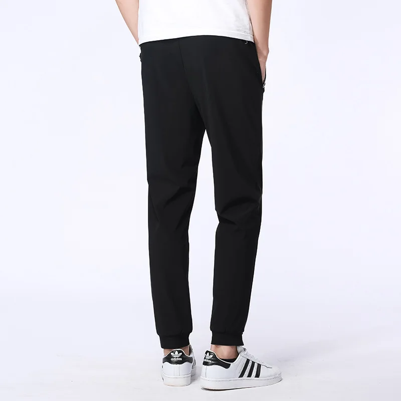 

Light Board Thin Sports Ninth Pants Men's Solid Color Versatile Four Sides Elasticity Casual Pants Ankle Banded Pants Printed La