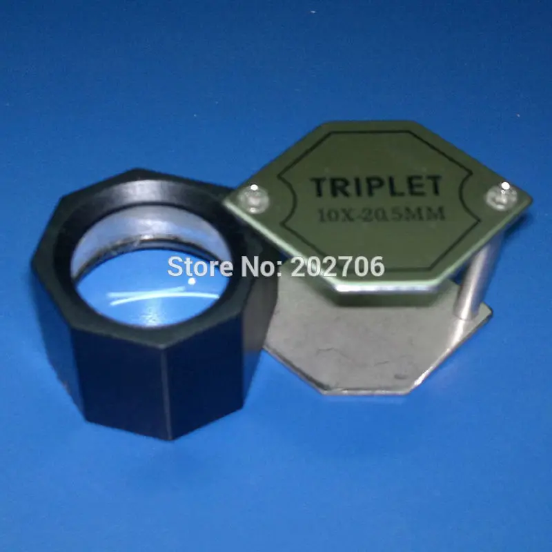 10X20,5 мм Triplet Loupe Jewerly Алмазный Ахроматический-аплантативный оптический объектив Gem шестигранное увеличительное стекло