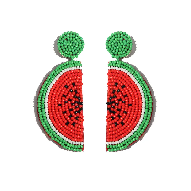 Flatfoosie, модные серьги-капли с бусинами Санта Клауса для женщин, Boho, ручная работа, бусы, милый снеговик, массивные серьги, Висячие ювелирные изделия - Окраска металла: 10RD