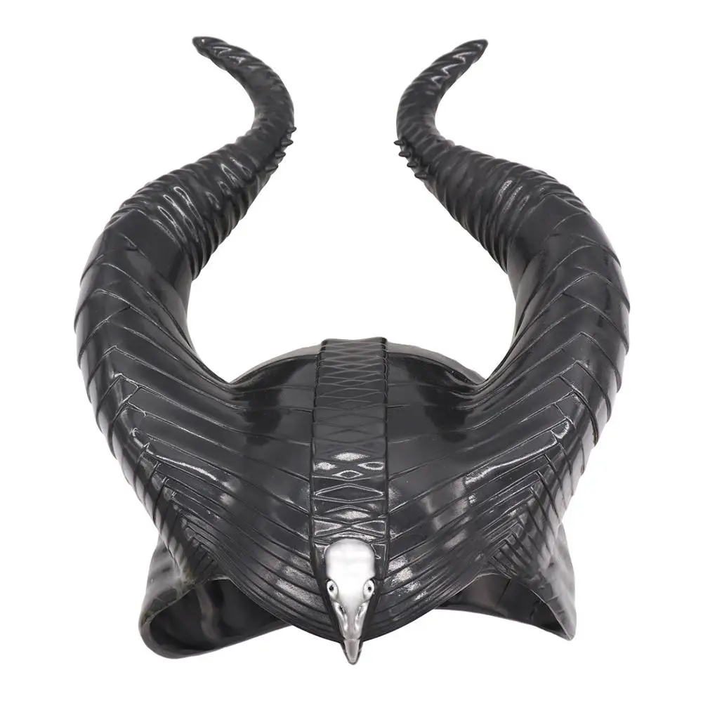 

Halloween Ox Horn Headband Mask Cosplay Mask Horn Queen Hood Black Long Horn Mask Accessories Party Decor