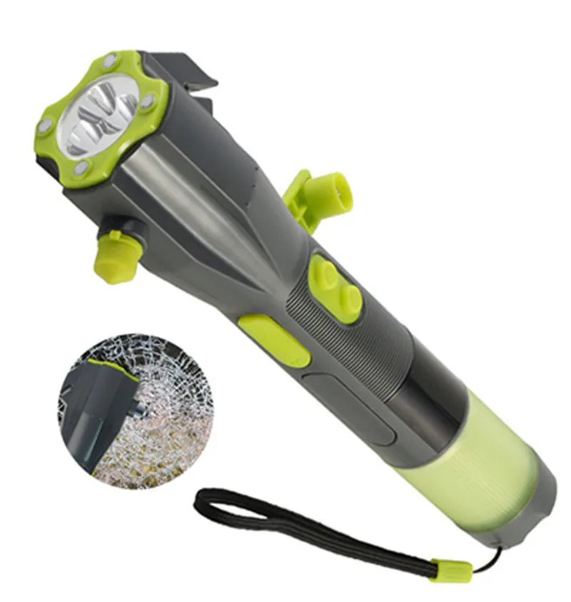 

Manufacturers Wholesale Eight in One Multifunctional Tool Flashlight Multi-functional Car Safety Hammer Tool Flashlight