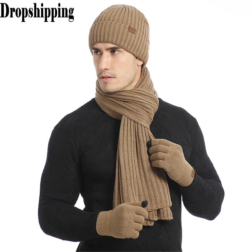 mens beanie hat and gloves