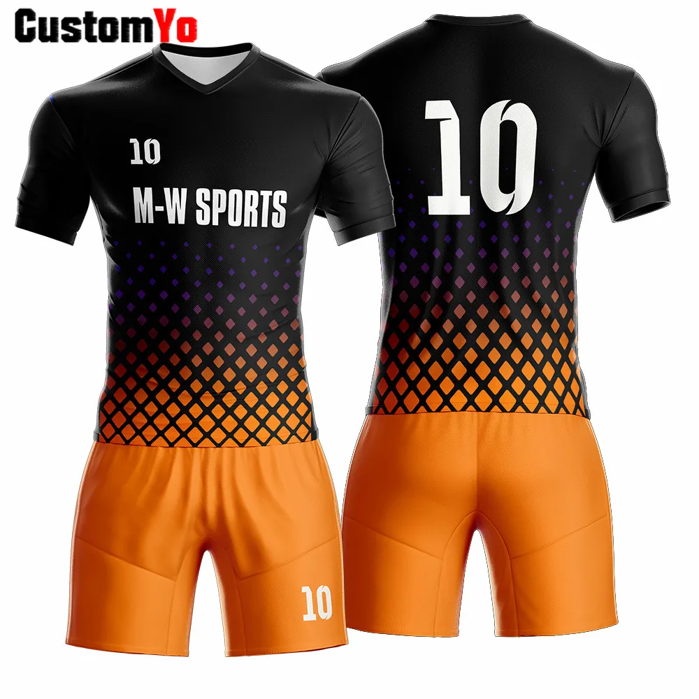 orange and black football kits