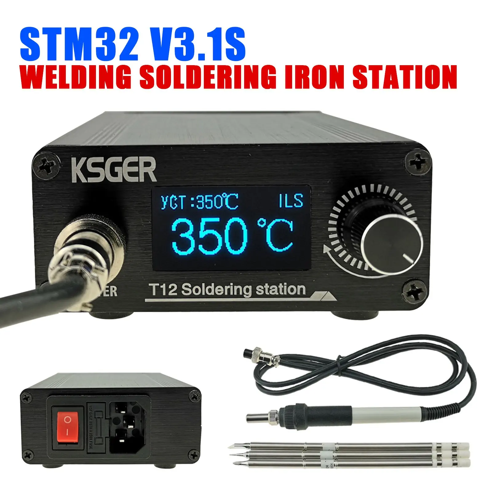US $71.24 AC100240V For KSGER T12 STM32 V31S Welding Soldering Iron Station OLED Handle Electric Tool Electric Soldering Irons 24V 5A