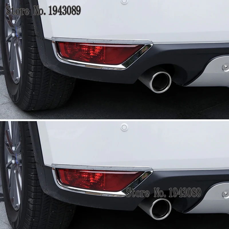 Подходит для Mazda CX5 CX-5 CX 5 KF ABS хром задний отражатель противотуманных фар Крышка лампы стикер украшения отделка Аксессуары