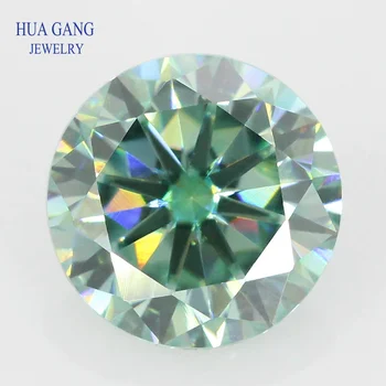 

0.5 Carat Light Green Moissanite Brilliant Cut Light Green Moissanite Stone Beads 5.0mm VVS1 Excellent Cut Grade Test Positive