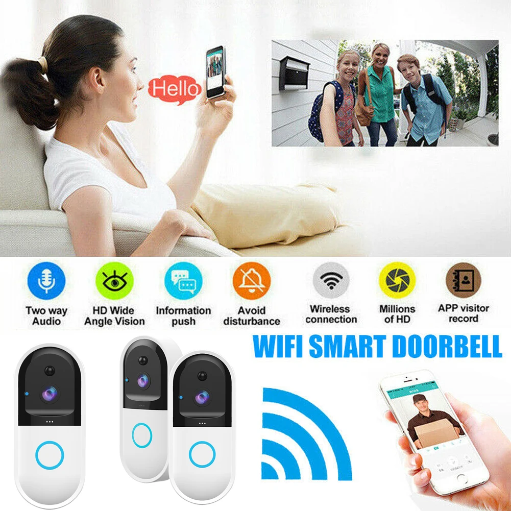 Беспроводной WiFi умный дверной звонок Домофон видео мобильное приложение дистанционное управление дверной Звонок
